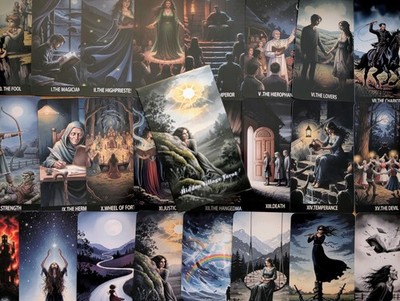 Hidden Village Tarot Deck Indie Cards Etsy Purchase Dark Imagery
