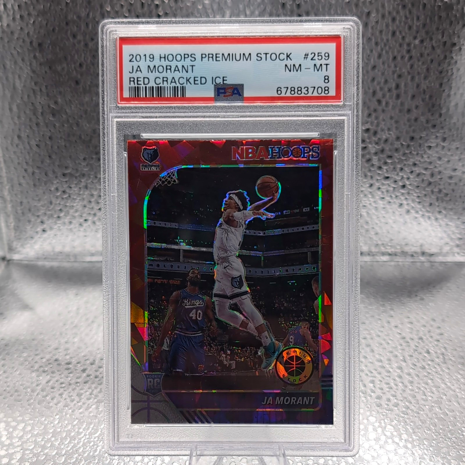 2019 Hoops Premium Stock Ja Morant #259 Red Cracked Ice