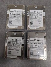 ** Lot of 4 Seagate 600GB 2.5" SAS Enterprise Hard Disk Drives 15K ST600MX0072