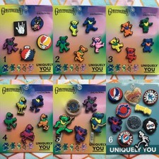 Crocs Handmade jibbitz 5-10pc Grateful Dead head dancing bears Shoe Charms Set