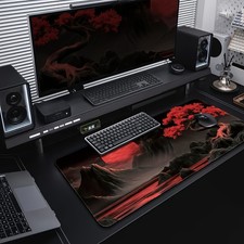 40 90cm Extra Large Gaming Mouse Pad with Dark Night Blood Red Landscape Design