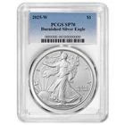 2025-W $1 1-oz Burnished American Silver Eagle PCGS SP70 Blue Label