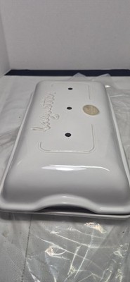 Emile Henry France Ceramic Baguette Baker White 3-Well Baking Bread Pan 39x23cm