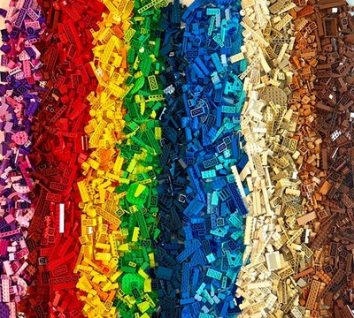 Lego Lot by Color 1/2 LB Pound 200 Pieces Color Sorted Bulk - BUY MORE & SAVE!