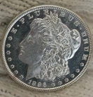 1896 Morgan Silver Dollar Brilliant Uncirculated Cameo With Mirrors