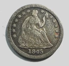 1845 Seated Liberty Half Dime 106