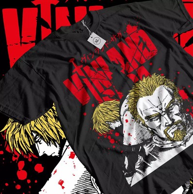 Vinland Saga T-Shirt,Thorfinn Shirt Vinland Askeladd Japanese T-shirt - Black