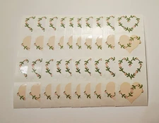 Mrs Grossman's Stickers Lot of 10 Strips ~Rose Vine Hearts~ 1987 Vintage READ