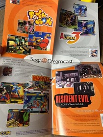 Sega Dreamcast - CAPCOM Point of Sale Promotional Flier Power Stone MvC - PROMO