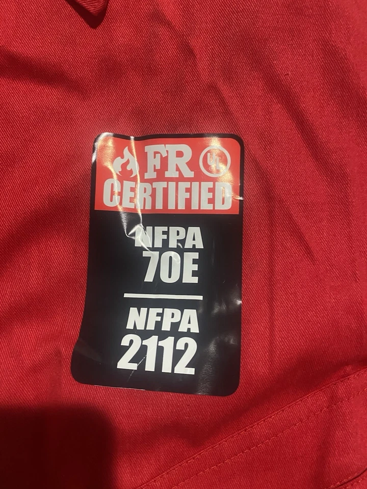 WALLS FR Flame Resistant Insulated Work Overalls Heavy Red Mens 54 Tall NWT’s - Image 3 of 4