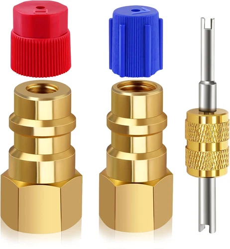 R12 to R134a Adapter, High & Low Pressure R12 to R134a Conversion Kit, Brass ...