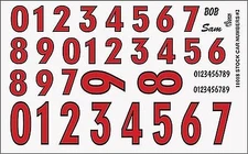 Gofer-Racing Stock Car Numbers #2 (Red) - Plastic Model Vehicle Decal - 1/24