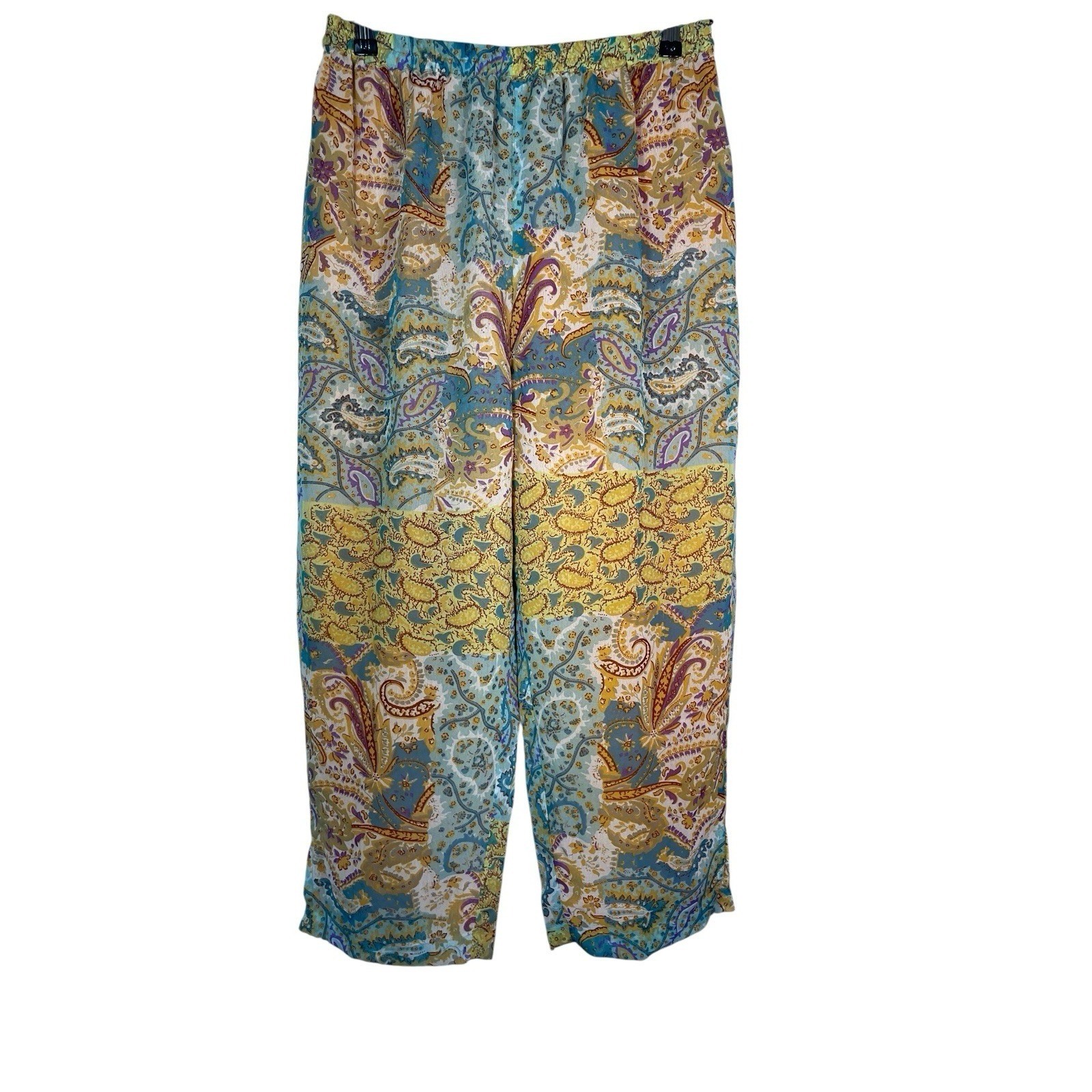 Sacred Threads Mixed Media Patchwork Pull-On Wide… - image 1