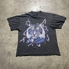 Rare Vintage 1990s American made in USA Thunder Tiger shirt Men’s Size S / M Blk