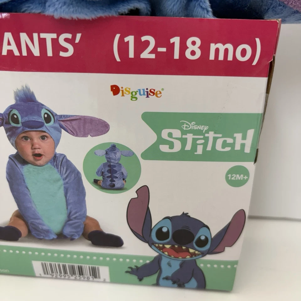 Fantasia de bebê Disney Store Stitch chapéu lilo e ponto pelúcia macia 12-18 M - Imagem 3 de 4