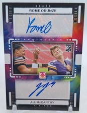 ROME ODUNZE JJ MCCARTHY 2024 PANINI PHOTOGENIC FOOTBALL DUAL AUTOGRAPH RC