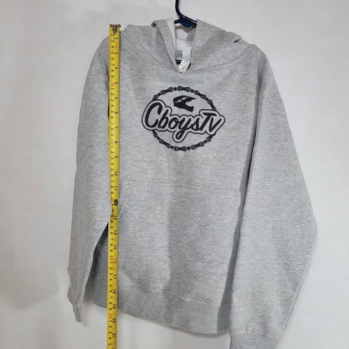 Boys Youth CboysTv Chain Gang Gray Fleece Hoodie Small *New, Never Worn* - Picture 3 of 4