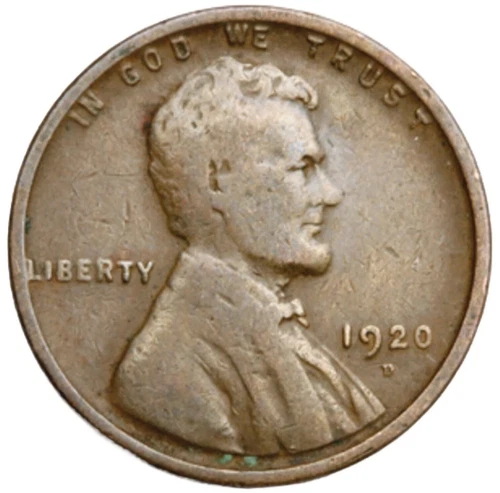 🔥 1920 D Lincoln Wheat Cent Good - Very Good (G-VG) Condition Copper Penny 1c