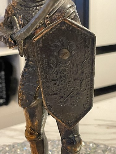 Vintage Ritter Zigarren Aschenbecher auf Marmorsockel Bronze schwer - Bild 3 von 8