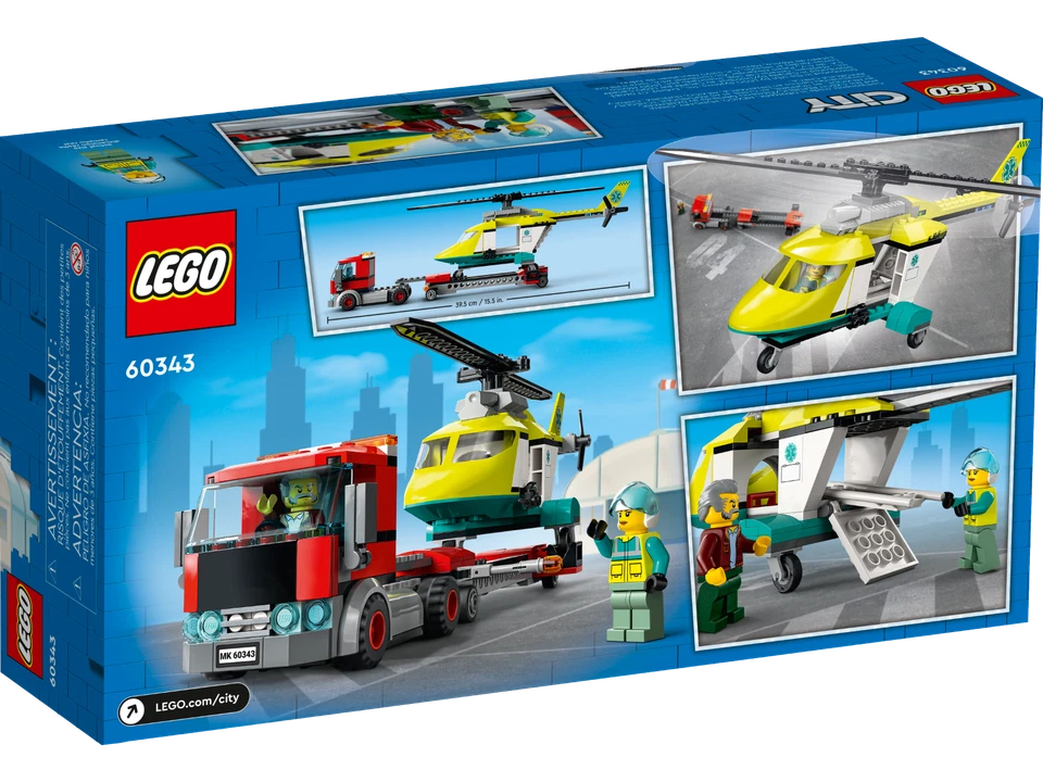LEGO® CITY Rescue Helicopter Transport Building Play Set 60343 NEW NIB - Image 3 of 4