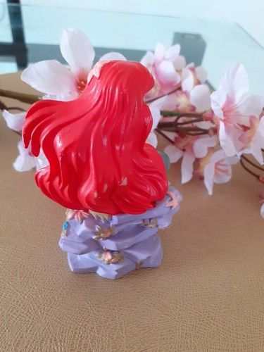 Rare Figurine Ariel Bullyland La Petite Sirène Disney Assise sur Un Rocher 9 BE - Foto 3 di 3