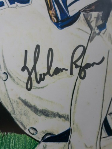 Nolan Ryan Rare 1993 Jim Foutch #d /200 Litho Matted/Framed w/Facsimile Auto - Picture 2 of 9