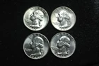 Uncirculated 1942-D, 46-S, 47-S, 55-D Silver Washington Quarters