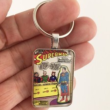 Superman 147 Vintage Legion Of Super Villains Comic Keychain or Necklace