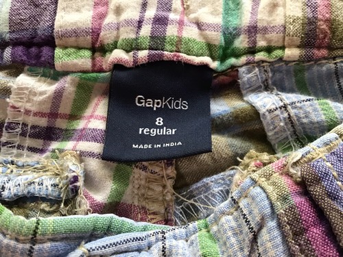 GapKids Girls Madras Shorts Size 8 - Picture 3 of 3