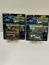 2 Johnny Frightning Lightning Die Cast Cars SURF HEARSE, CASPER’S UNDERTAKER 99’