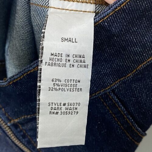 Altard State Jeans-Minirock Größe Small ausgestellt Frontreißverschluss dunkle Waschung Denim - Bild 5 von 6