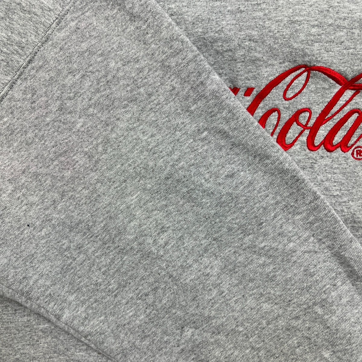Vintage Coca Cola Sweatshirt Mens Large Gray Spell Out Classic