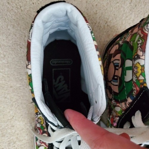 Vans Limited Edition Nintendo Super Mario Sk8 High Top Sneakers sz5.5/4 - Picture 8 of 15