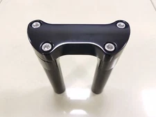 6" Black Handlebar Risers Top Clamp For Harley Softail Dyna Sportster 883 1200