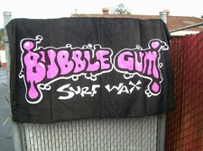 original Large bubble gum surf wax towel surfing surfboard 1980s new surfer rare
