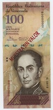 Venezuela 100 Bolivares 19-12-2008 Pick 93.s UNC Banknote Specimen Serie B