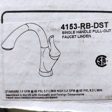 Delta 4153-RB-DST Linden Single Handle Pull-Out Kitchen Faucet, Venetian Bronze