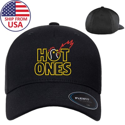 Hot Ones Hot Sauce Black Hat Baseball Cap Size S/M & L/XL