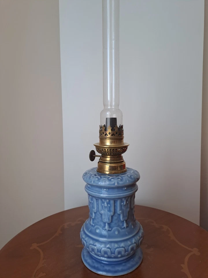 lampe pétrole bleue - Photo 2/4