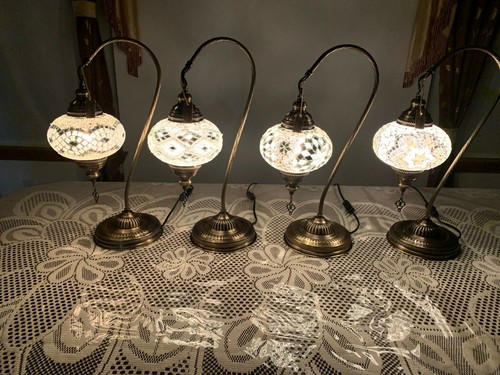 6" SWAN TURKISH MOSAIC LAMPS - Picture 29 of 92