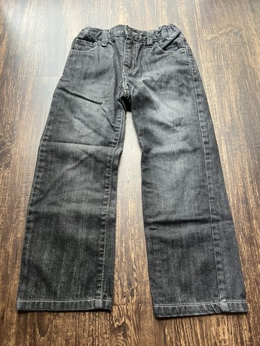 2 DKNY Jeans Boys Size 6 Blue Denim Black Medium Wash Adjust Waist 18.5" Inseam - Picture 2 of 19