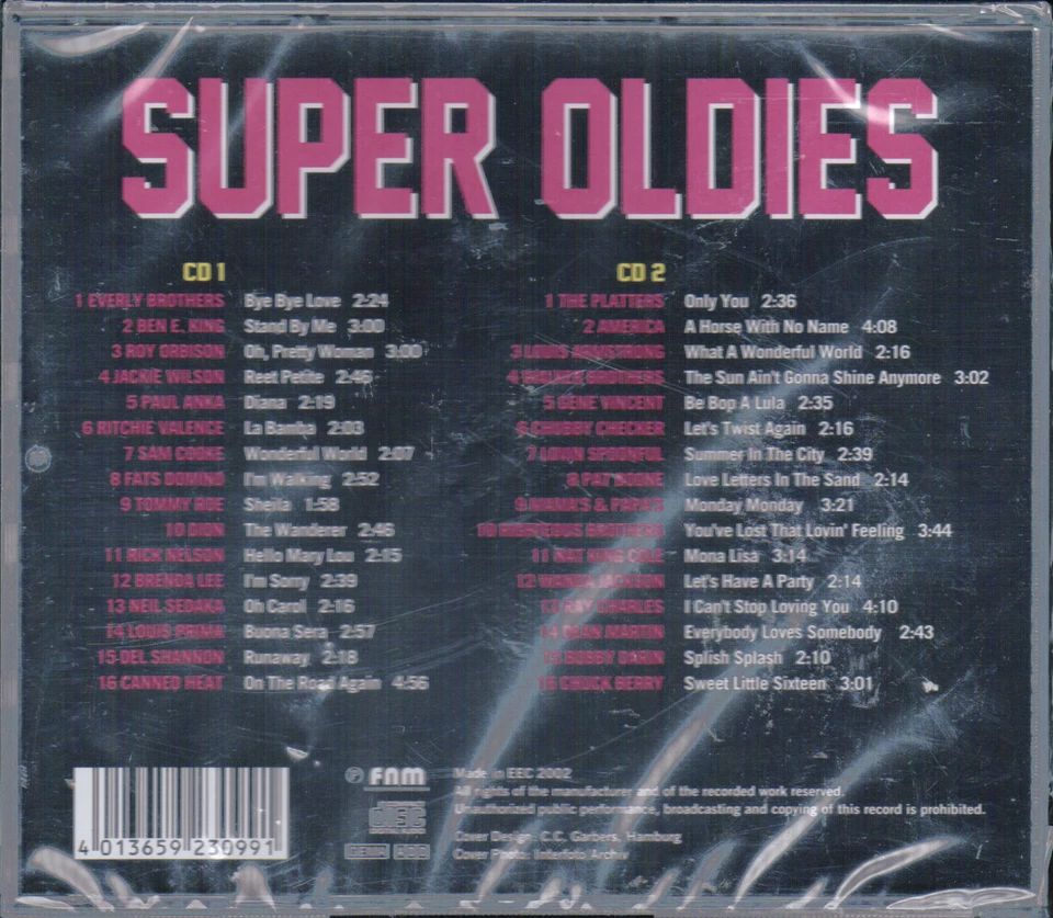 Super Oldies, inkl. Ben E. King, Chuck Berry, Fats Domino (NEU/OVP, 2 CDs) - Bild 2 von 2