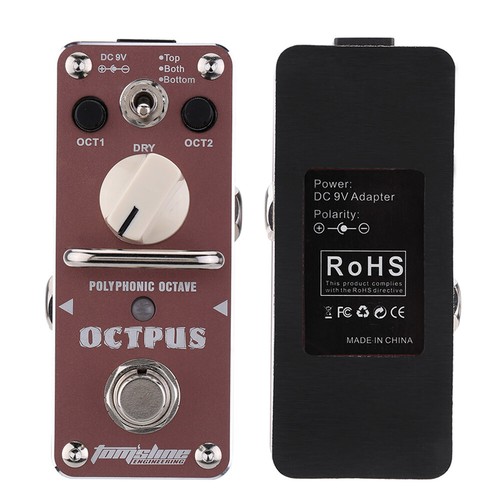 AROMA Octpus Polyphonic Octave Guitar Mini Effect Pedal True Bypass Rock Pop 9V - Picture 3 of 7