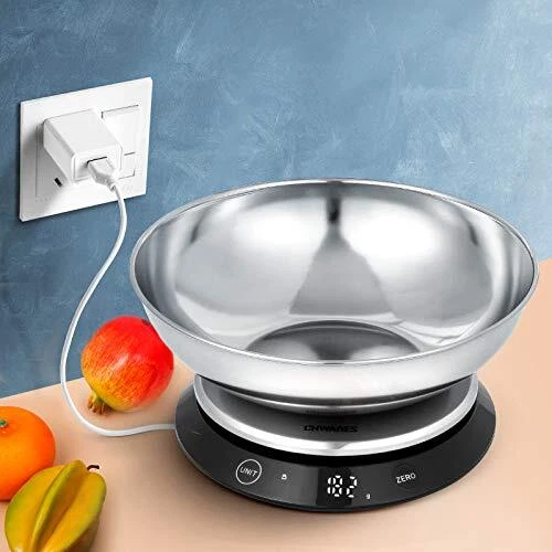 Digital food scale with cheap bowl