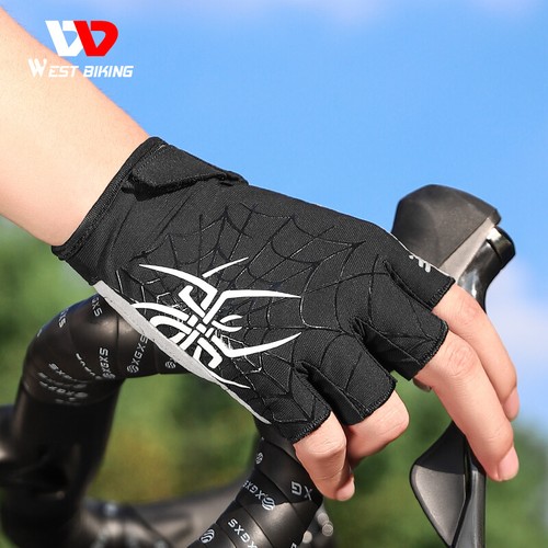 Guanti corti ciclismo WEST BIKING sport bicicletta mezze dita guanti - Foto 6 di 21
