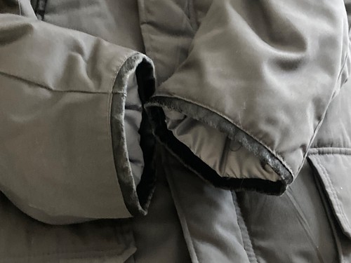 Golden Goose Gray Long Down Parka Coat Removable Fur Trim Hood Canada Men's M/L - Picture 16 of 19