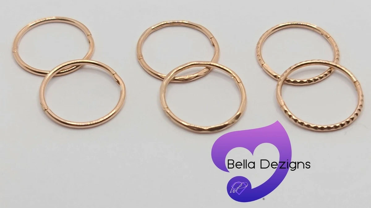 Rose gold sale hinged sleeper earrings