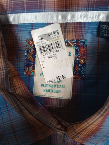 womens panhandle rough stock pearl snap embroidered Aztec New Size Large Nwt - Picture 5 of 15