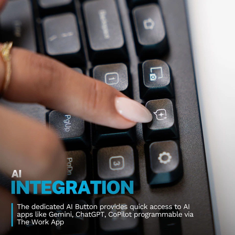 JLab Flow Wireless Keyboard & Mouse Combo: Multi-Device, Ergonomic Design, USB-C - Image 3 of 4