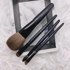 SEPHORA travel size brush set 4pcs Powder liner eyeshadow blending smudge New